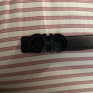 Salvatore Ferragamo Black Belt with Signature Buckle